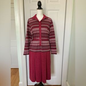 Vintage 70s Knit Sweater Dress, Large